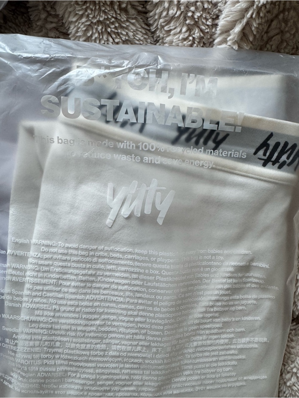 NWT Yitty Fabletics High Waist Leggings White S